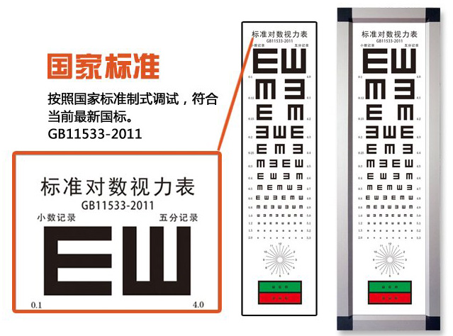 薄款高品質(zhì)標(biāo)準(zhǔn)led測(cè)視力表燈箱E字5米